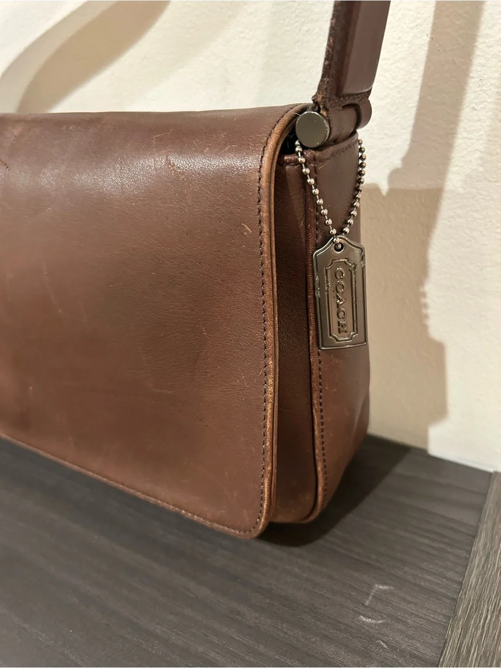 Coach Vintage Bag Whitney 9179 Brown Leather Shoulder Bag East West.
